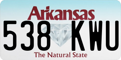 AR license plate 538KWU