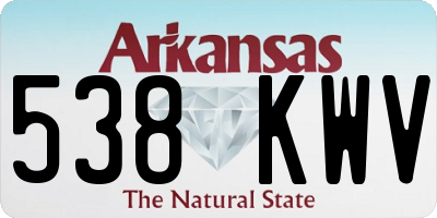 AR license plate 538KWV