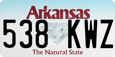 AR license plate 538KWZ