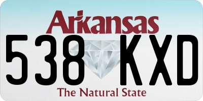 AR license plate 538KXD