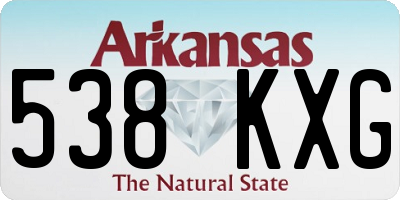 AR license plate 538KXG