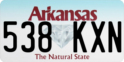 AR license plate 538KXN