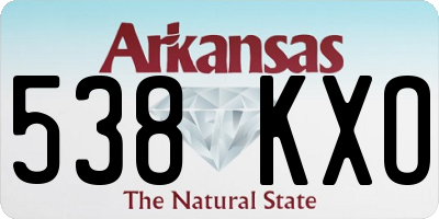 AR license plate 538KXO