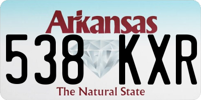 AR license plate 538KXR