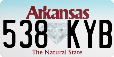 AR license plate 538KYB
