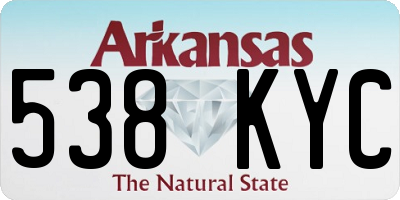 AR license plate 538KYC