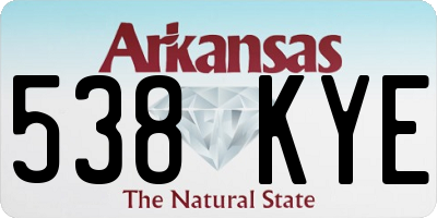 AR license plate 538KYE
