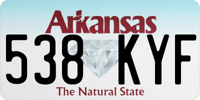 AR license plate 538KYF