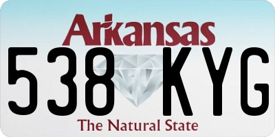 AR license plate 538KYG