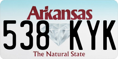 AR license plate 538KYK