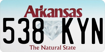 AR license plate 538KYN