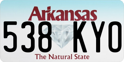 AR license plate 538KYO