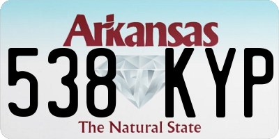 AR license plate 538KYP