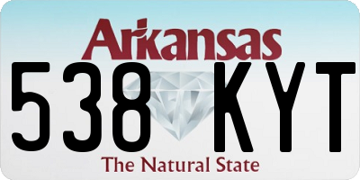 AR license plate 538KYT