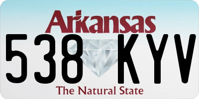 AR license plate 538KYV