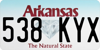 AR license plate 538KYX