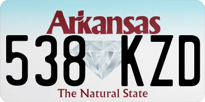 AR license plate 538KZD