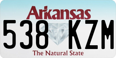 AR license plate 538KZM