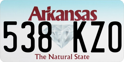 AR license plate 538KZO