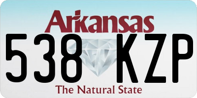 AR license plate 538KZP
