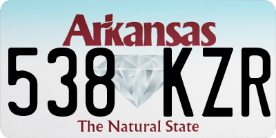 AR license plate 538KZR