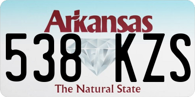 AR license plate 538KZS