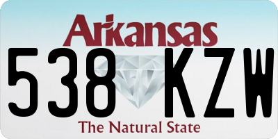 AR license plate 538KZW