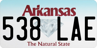 AR license plate 538LAE