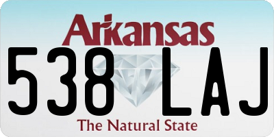 AR license plate 538LAJ