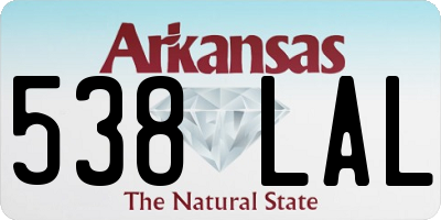 AR license plate 538LAL