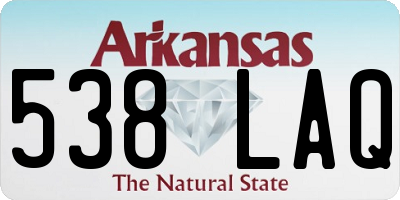 AR license plate 538LAQ