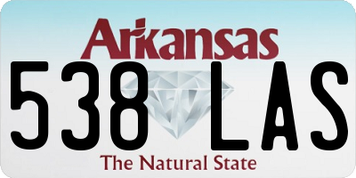 AR license plate 538LAS