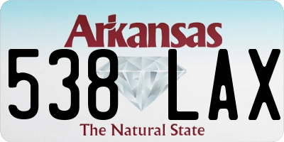 AR license plate 538LAX