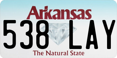 AR license plate 538LAY