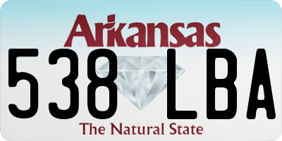 AR license plate 538LBA