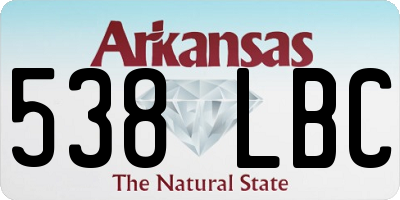 AR license plate 538LBC