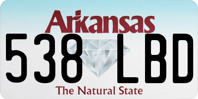 AR license plate 538LBD