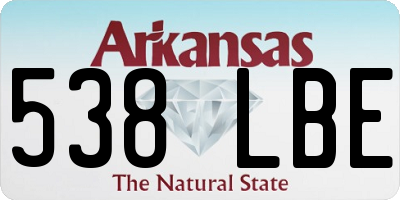 AR license plate 538LBE