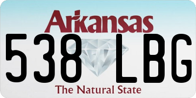 AR license plate 538LBG