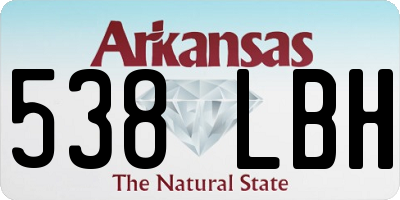 AR license plate 538LBH