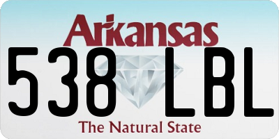 AR license plate 538LBL