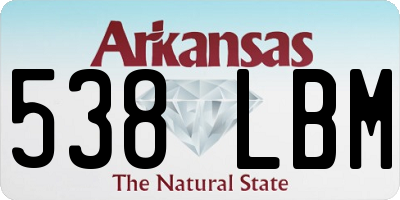 AR license plate 538LBM