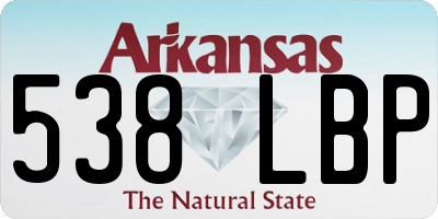 AR license plate 538LBP