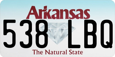 AR license plate 538LBQ