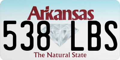 AR license plate 538LBS