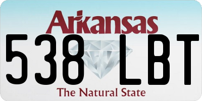 AR license plate 538LBT