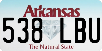 AR license plate 538LBU