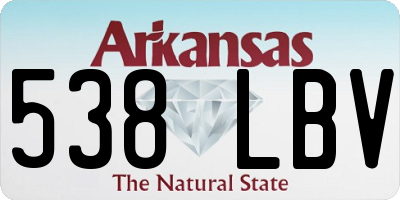 AR license plate 538LBV
