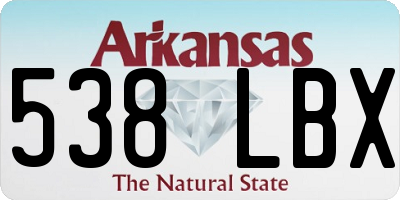 AR license plate 538LBX