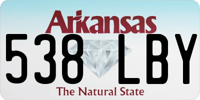 AR license plate 538LBY